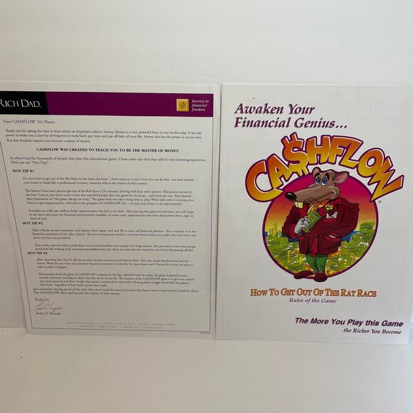 Vintage CASHFLOW Board Game Rich Dad Robert Kiyosaki Investing 101 - Picture 4 of 14